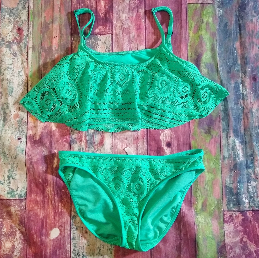 Kenneth Cole Reaction Teal Bikini Large